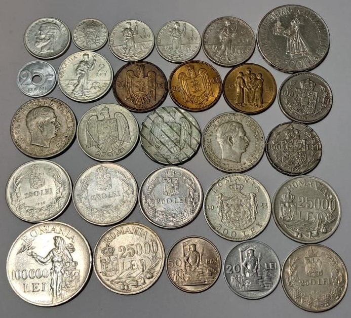 Lot de monede regale comune cu Carol I și Ferdinand