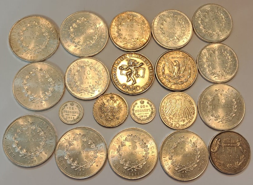 Monede din argint străine din Europa și SUA